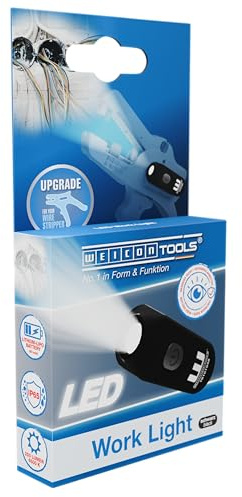 WEICON TOOLS LED Work Light, für WEICON TOOLS Abisolierzangen, schwarz | LED Arbeitsleuchte, Werkstattleuchte, Baustellenlampe, für Elektroinstallation