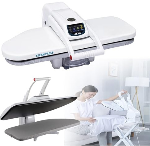 YXFAZPP Ironing Steam Press Steam Press for Clothes 1600W Digital Steam Press 66cm/76cm/89cm Fabric Settings Professional Iron Press Machine Fast-Heating (Withstand 89cm)