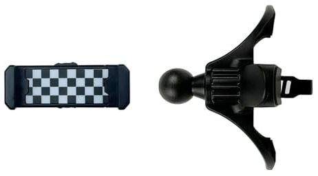 MCOAORN Soporte para teléfono de coche Mini Cooper R50/R52/R53 – Soporte redondo para teléfono con ventilación de aire para iPhone y smartphones, agarre manos libres (Checker)