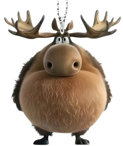 Anhänger Weihnachten Elch, Elch Cartoon Christbaumschmuck, Acryl Ornamente Weihnachtsdekorationen Drinnen Außen, Anhänger Zum Aufhängen Für Auto, Saisonale Dekoration