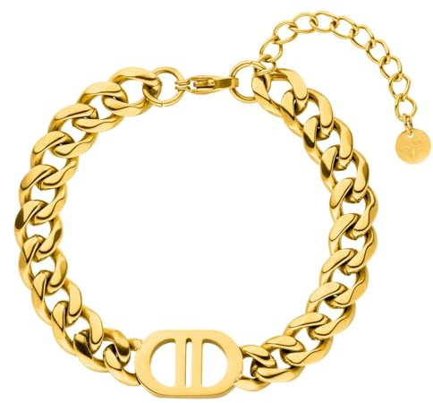 DIAMOND MODE Luxus Armband Gold Damen Schmuck, Prestige - 18K vergoldeter Chirurgenstahl, 16+4cm, wasserfest, nickelfrei, Hochglanz poliert