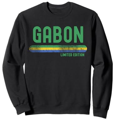 Gabon Flag | Gabonese Vintage Distressed Sweatshirt