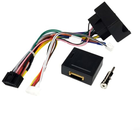 BildeeMait 16-poliger Autoradio-Kabelbaum mit CAN-Bus-Decoder für Ford C-Max Fiesta Focus Fusion Kuga S-Max Transit, Schwarz