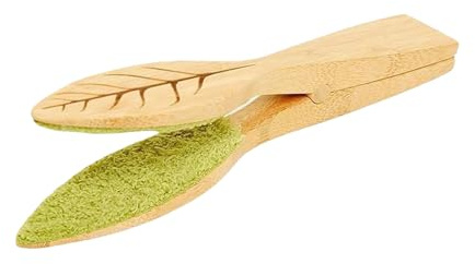 Dual Sided Plant Leaf Tongs Wooden Handle Reusable Indoor Plant Care Tool | Two-in-one brush and pad, labour-saving ergonomic grip,soft non-scratch surface,suits real and artificial houseplants