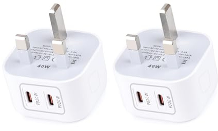 USB C Plug Fast Charge, 40W Fast Charger Plug for Samsung Galaxy S26 S25/S24/S23/S22/S21/S20/A56 /A55/A54/A17/A16/A15/A32/A35/A34/A33/A52/A53/A26/A25/A23/A24 USB Type C Plug USBC Charging(PACK OF 2)