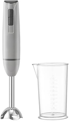 Tognana Iridea, Frullatore a immersione con bicchiere da 500ml, plastica-acciaio Inox, grigio perla