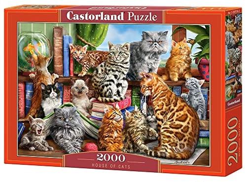 Castorland C-200726-2 House of Cats, 2000 Teile Puzzle, bunt