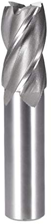 sourcing map 22mm Schneiden HSSAL Spiralbohrer Gerade Schaftfräser 4 Flöte 20mm Schaft