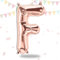 FUNXGO Folienballon Buchstaben Rosegold F - Buchstaben Luftballon Klein F - ca. 40cm Nur Luftfüllung - Ideal für Geburtstag, Hochzeit & Party Deko - Ballon Buchstabe F Rosegold