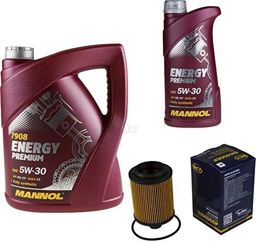Filter Set Inspektionspaket 6 Liter MANNOL Motoröl Energy Premium 5W-30 API SN/CF SCT Germany Ölfilter