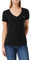 Calvin Klein Camiseta de Manga Corta Mujer CK Embroidery con Cuello de Pico, Negro (CK Black), XS