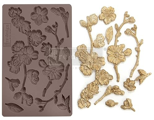 Prima Marketing Moule à redessiner 12,7 x 20,3 cm-Cerise Rouge, Silicone, Fleurs de Cerisier, Taille unique