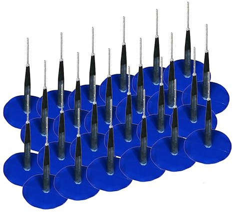 ZERINT TP-103D 24 Pezzi di Pneumatici Radiali Patch,Tubeless Pneumatico Riparazione,di Funghi Patch di gomma per Auto, Moto, Veicolo Elettrico(45 x 6 mm)