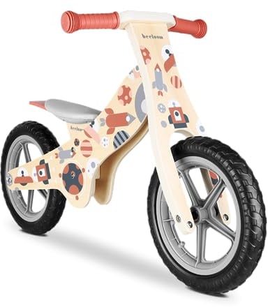 Beeloom - Cosmo Bike, Holzfahrrad ohne Pedale, Balance und Lernbalance Aufsitz, Unisex Space Design, Verstellbarer Sitz, Kinder ab 2 Jahren
