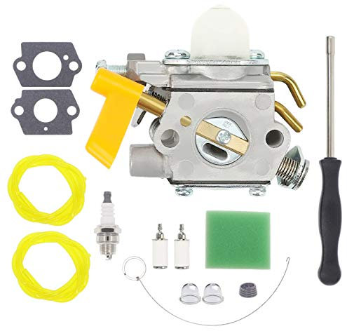 Hutdkte 308054014 308054034 Carburetor + AC04122 Fuel Line Kit for Ryobi RY09053 RY09055 RY09056 RY08554 RY09907 Leaf Blower