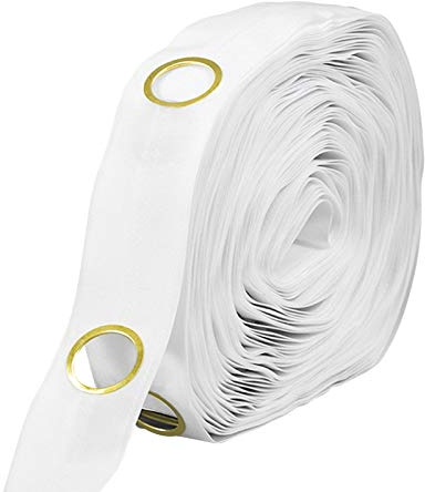 INCREWAY Curtain Tape,10M White Curtain Header Tape Drapery Grommet Tape Pleat Tape Eyelet Curtain Tape for Home Office