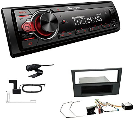 Pioneer MVH-330DAB 1 DIN Autoradio DAB+ Bluetooth USB AUX passend für Opel Astra H 2004-2010 Charcoal inkl Canbus