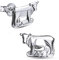 Silber Ohrstecker Kuh Ohrringe aus 925 Sterlingsilber für Damen