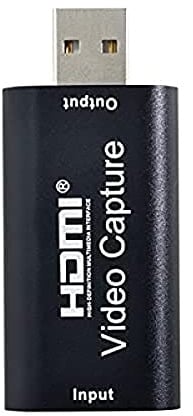 System-S HDMI Adapter Capture Card Buchse zu USB 2.0 Typ A Buchse Video Kabel in Schwarz