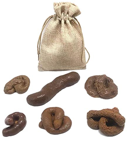 Rubeyul 6 Stück Kackhaufen Fake Poop Kackhaufen Tricky Toys Realistische Fake Turd Neuheit Praktisch Poop Hundehaufen Spielzeug Für Halloween Mischief Aprilscherz (mit Tasche)