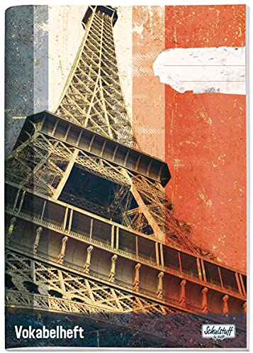 Universal Vokabelheft Maxi A4 Eiffelturm mit 3 Spalten by Häfft 64 Seiten - nachhaltig & klimafreundlich