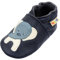 YALION Baby Weiches Leder Lauflernschuhe Kleinkinder Krabbelschuhe Hausschuhe Lederpuschen Babyschuhen mit Wildledersohlen Mehrfarbig (marineblauer Elefant, 22-23EU)