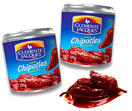 Chipotles in Adobo Clemente Jaques 220 g (lot de 2) Sauce épicée du Mexique Viva Mexico Collection by Mexhaus