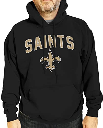 Team Fan Apparel NFL Home Team Hoodie - Erwachsene Kapuzenpullover - Pro Football Fleece Hoodie - Pullover Sweatshirt, Schwarz, X-Large