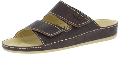 VITAL 0938 komfortable und hochwertige Herren und Damen Hausschuhe mit Massagenoppen und Lederfussbett Buttero Moro EU 44