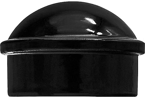 Black Powder Coated Aluminum Chain Link Post Cap (1-7/8 - Black - 3 Pack)