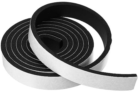 PATIKIL Intempéries Décapage pour Portes, 1 Rouleau 20x5mm Mousse Joint Ruban Adhésif Isolant Bande pour Porte Fenêtre Air Conditionnement, Noir(6.56 ft Longueur)