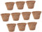 ABOOFAN 10 Stück Kokospalmen-Kinderbecken Bio-Kokosnuss-Blumentopf-Tablett Vorspeisen-Tablett Keimpapier-Pflanzgefäß Topfpflanzen Kokos-Töpfe Behälter Blumentopf-Korb