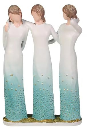 Shirune Engel Schwester Freund warme Umarmung Forever Sisters Harz Skulptur für Schwestern, Freunde, Frauen und Freundinnen (Drei Schwestern)