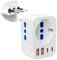 Adapter Italien Steckdose, 7 in 1 Reiseadapter Italien mit 2 IT + 1 Schuko, 2 USB C + 2 USB A, 2500W, Italien Stecker für Chile, Uruguay, Äthiopien, Eritrea, Syrien, San Marino, Reisestecker Typ L