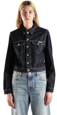 Calvin Klein Damen Cropped 90s Denim Jacket J20j224043 Truckerjacke
