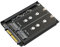 lehua 2 in 1 M.2 NVME SSD and B Key/Key SSD to SFF-8639 U.2 with Frame Bracket - Retain MSATA SSD As 7mm 2.5In Drive