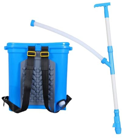 perfk Spandiconcime Manuale da 25 Litri Comodo Strumento per la del Giardino Spruzzatore di fertilizzanti Spandiconcime Multifunzione per Prato, Regolabile in Altezza