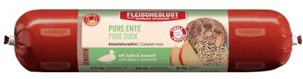 Fleischeslust Pure Ente mit Apfel & Amarant Sensitiv Wurst (1 x 800 Gramm)