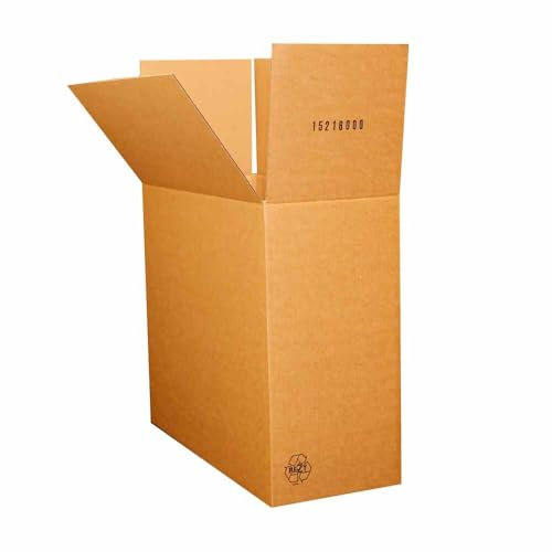 Faltkartons für flache Produkte Wellpappe 1-wellig braun 600 x 250 x 500 mm, 10 Stück