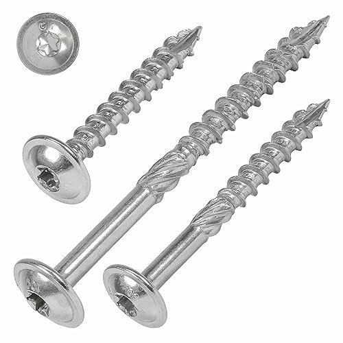 SCREW REBEL Tellerkopfschrauben 5,0 x 50 Edelstahl gehärtet, 200 Stück mit ETA Zulassung, TX25, martensitisch, Teilgewinde