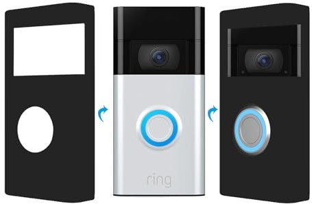 Ring Doorbell Silicone Skin Case Cover Compatible with Ring Video Doorbell 2nd Gen/Ring Battery Video Doorbell Plus-Protect Your Ring Video Doorbell from Direct Infringement of Sun Glare,Weather & UV