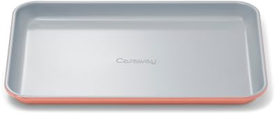 Caraway Nonstick Ceramic Small Baking Sheet (9x13”) – Non-Toxic, PTFE & PFOA Free – Oven Safe – Aluminized Steel Core – Mini Sheet Pan for Baking, Roasting & More - Perracotta