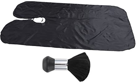 TOVINANNA Hair Trimming Cape Set 2-Piece Hairdressing Styling Cloth Neck Duster Brush Adjustable Hair Salon Apron for Haircuts and Dyeing