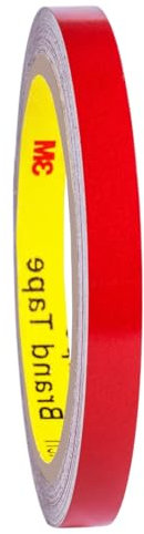 SOLNIT Nastro riflettente riflettente di sicurezza, impermeabile, realizzato con 3 M 610C (rosso, 15 mm x 10 m)