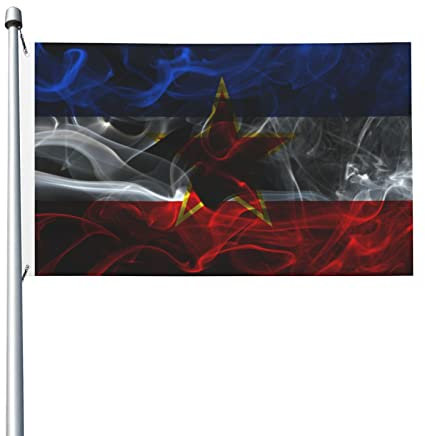 WeweStyle Drapeau de la Yougoslavie 9,5 x 1,5 m avec 2 œillets double face pour extérieur, cour, bannière décorative amusante pour fête de ferme