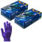 Aasram Aurelia Sonic 100 Nitrile Examination Gloves – Powder Free, Latex Free, Blue, Ambidextrous, Textured Fingertips – 2 x 100 Pack (200 Gloves Total), Size - (Medium)