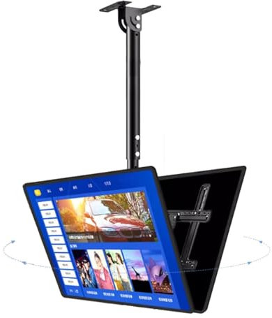 QICBYING Deckenhalter TV-Halterung - TV-Deckenhalterung Für Doppelbildschirme, Neig- Und Schwenkbare TV-Deckenhalterung, TV-Wandhalterung Für 55-75 Zoll Fernseher(0.5-1m)