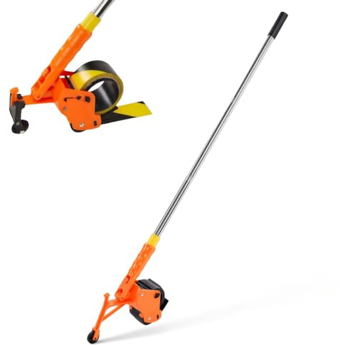 Sxhlseller Heavy Duty Floor Tape Applicator, Sticker Applicator with Roller, Manual Push Tape Marking Tool for Driveway, Warehouse, Aisle, Tape Dispenser for Up to 6.5cm Wide Film