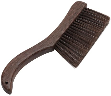 GZRXIOUS Hand Brush Wooden Bench Brush Hearth Brush 4-Row Soft with Horse Hair Bristles, Ideal for Carpet, Brick, and Hearth Tidy Suitable for Counters, Beds, Sofas, Cars, Clothing, and Linens