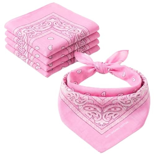 Keystone Peak KP Bandana - 100% Coton & Fibres Naturelles - Foulard Sans Polyester - Qualité Supérieure - Doux, Durable et Lavable en Machine - Bandana Homme - Unisexe et enfants - 5 Pack